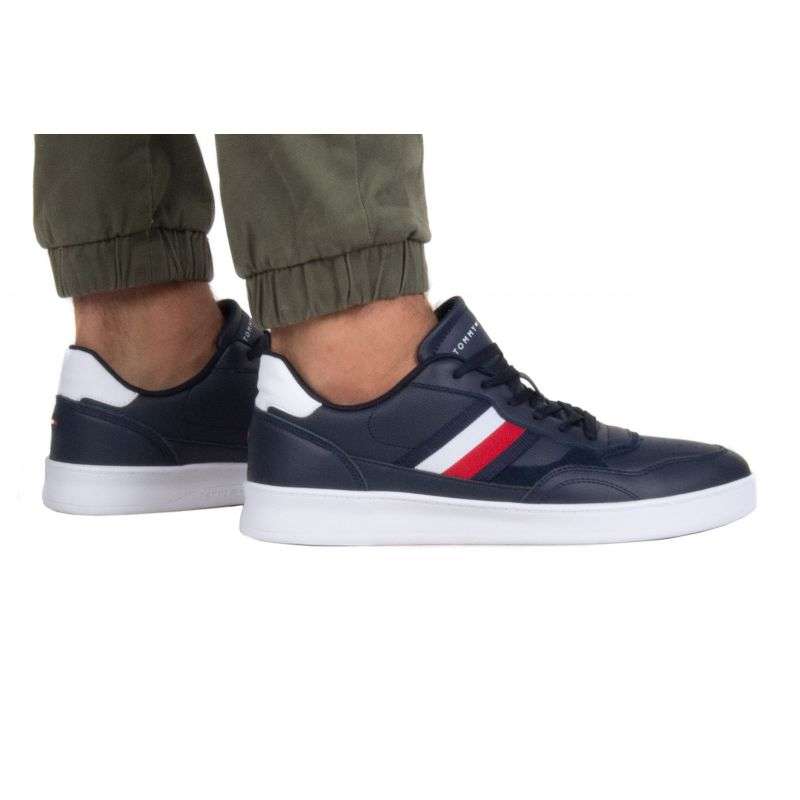 Tommy Hilfiger Court Cupsole Retro Lth Stripes shoes M FM0FM04828 DW5