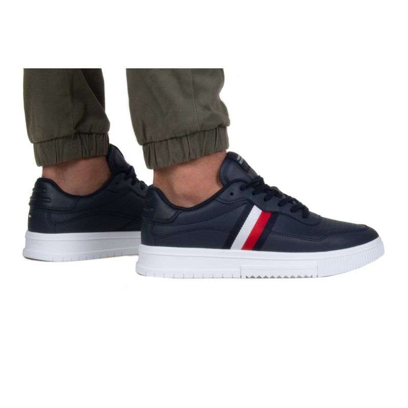 Tommy Hilfiger Supercup Leather Stripes M shoes FM0FM04824 DW5