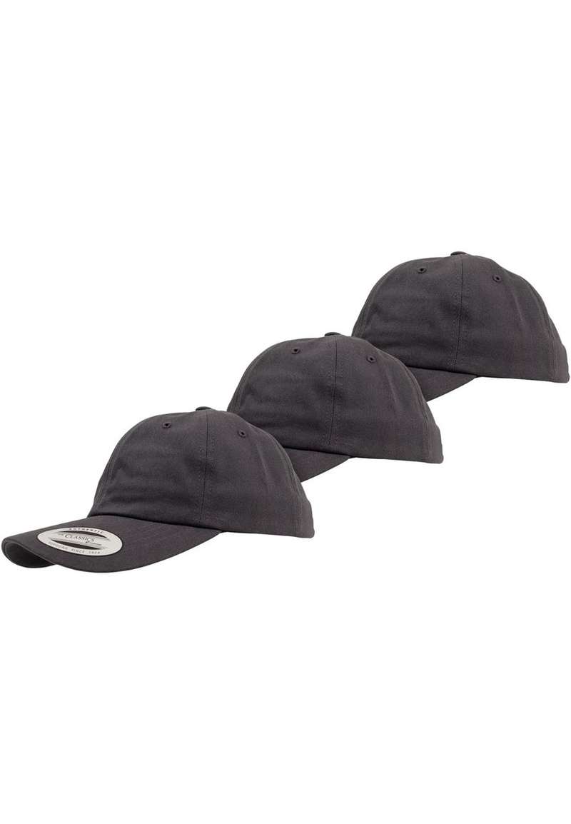 Low Profile Cotton Twill 3-Pack darkgrey+darkgrey+darkgrey one size