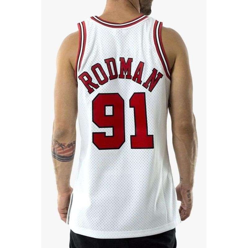 Mitchell &amp; Ness Chicago Bulls NBA Swingman Jersey Bulls 97-98 Dennis Rodman M SMJYAC18079-CBUWHIT97DRDN