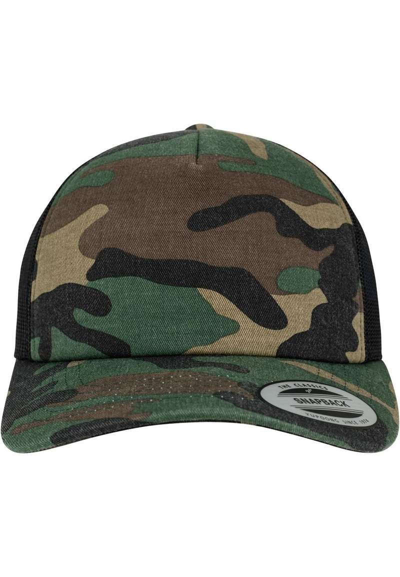 Camo Trucker Cap woodcamo/blk one size
