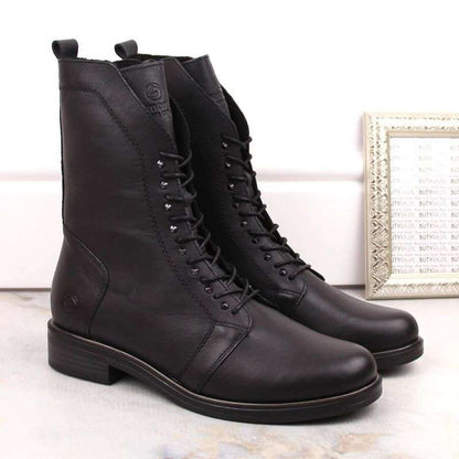 Comfortable, insulated leather boots Remonte W RKR630, black