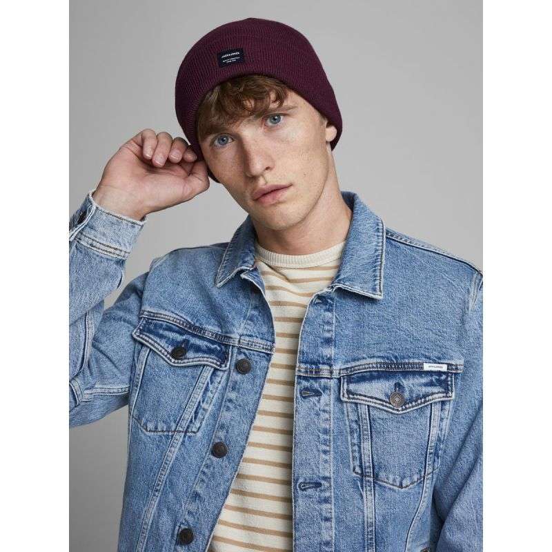 Jack & Jones Jacdna Beanie Noos M 12092815 Burgundy