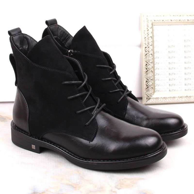 Insulated flat-heeled ankle boots Potocki W WOL88C, black