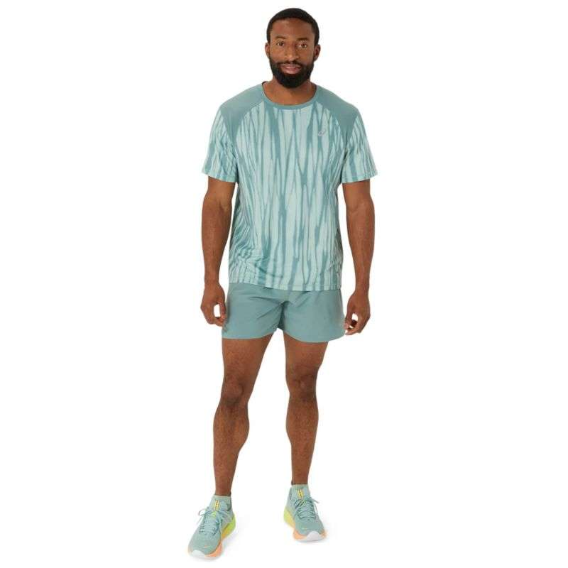 Asics Road All Over Print SS Top M 2011D092-300 T-shirt 