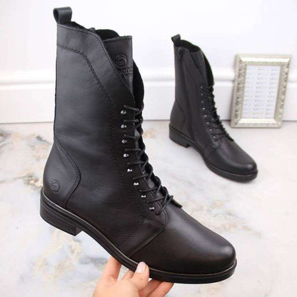Comfortable, insulated leather boots Remonte W RKR630, black