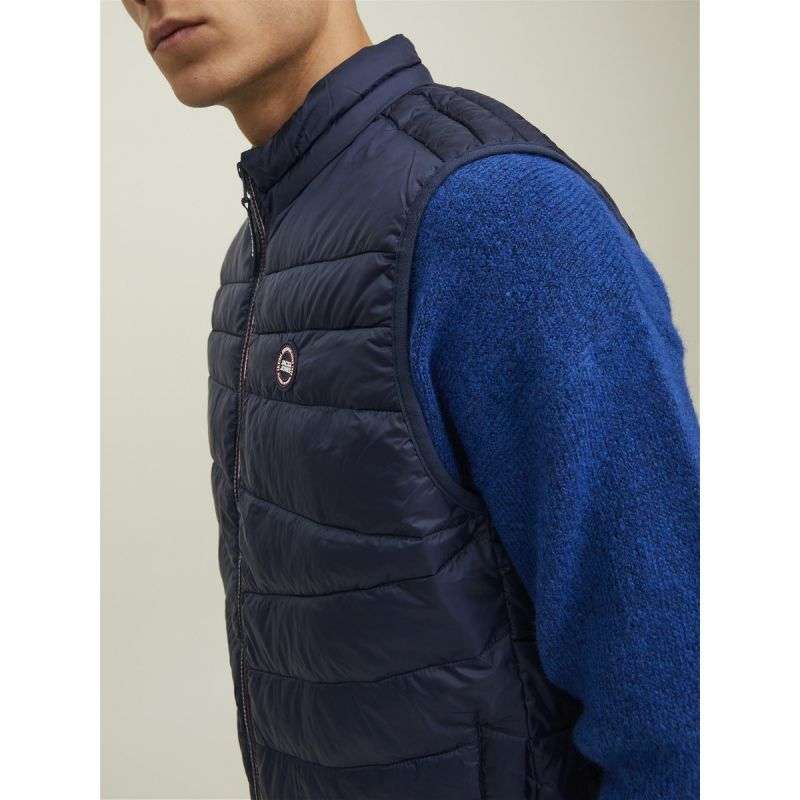 Jack &amp; Jones JJHero Bodywarmer Collar vest 12211790 Navy Blazer/Contrast