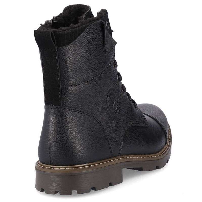 Leather boots insulated with wool Rieker M RKR296A black