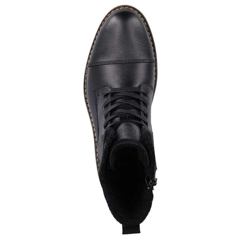 Leather boots insulated with wool Rieker M RKR296A black