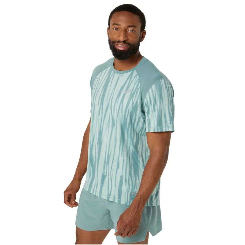 Asics Road All Over Print SS Top M 2011D092-300 T-shirt 