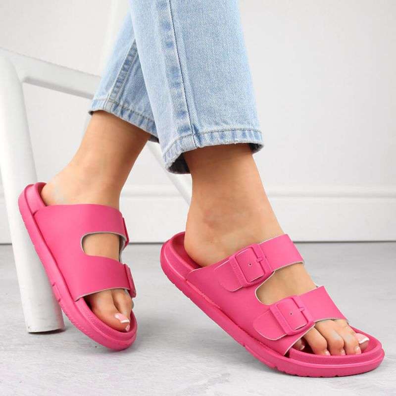 Big Star W INT2004E foam flip-flops with buckles, fuchsia