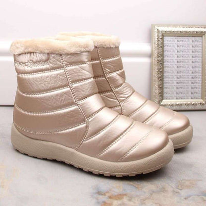 Waterproof patent snow boots News W EVE181E beige