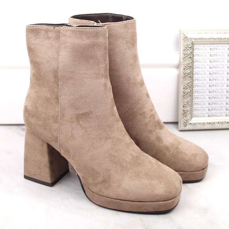 Suede ankle boots Jezzi W JEZ411B, beige
