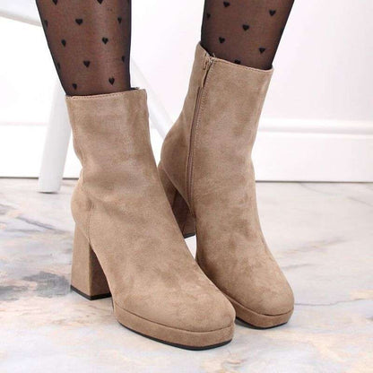 Suede ankle boots Jezzi W JEZ411B, beige