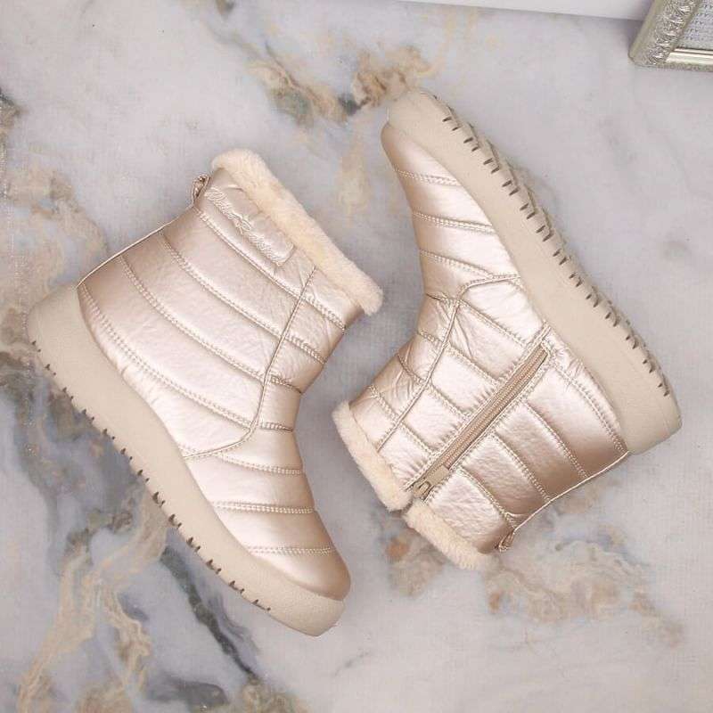 Waterproof patent snow boots News W EVE181E beige