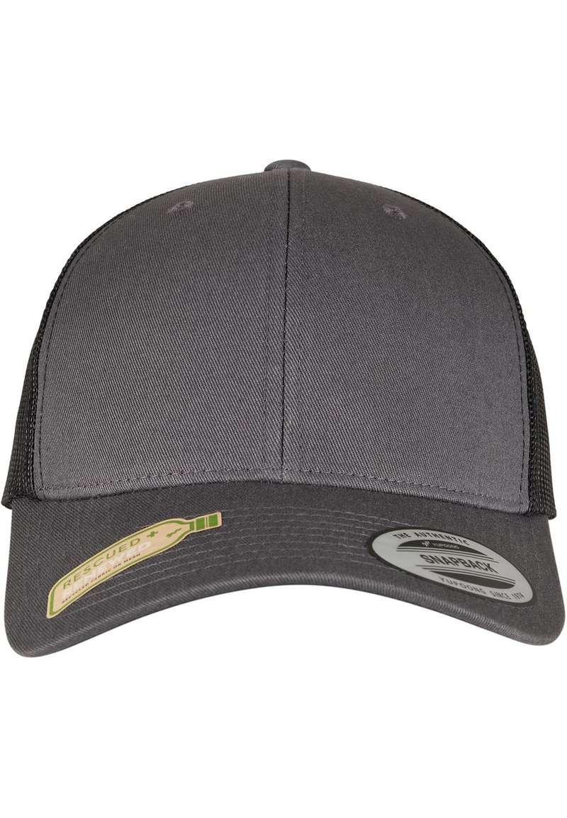 YP CLASSICS RECYCLED RETRO TRUCKER CAP 2-TONE charcoal/black one size