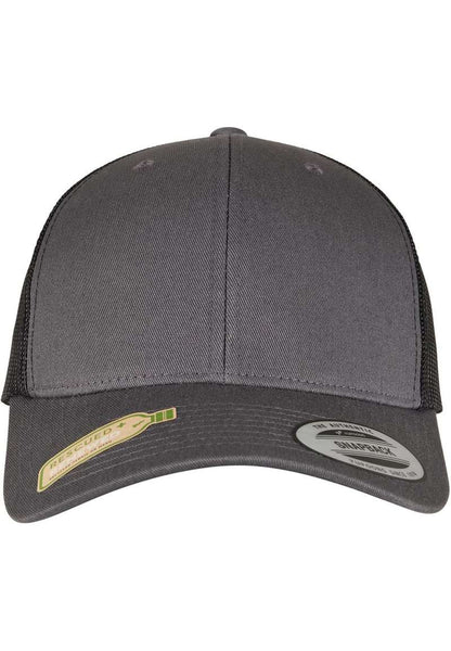 YP CLASSICS RECYCLED RETRO TRUCKER CAP 2-TONE charcoal/black one size