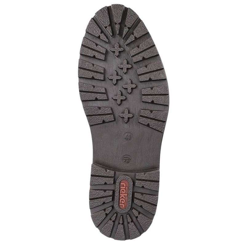 Leather boots insulated with wool Rieker M RKR296A black