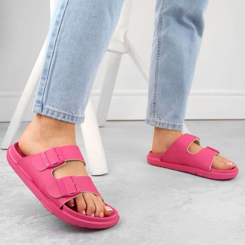 Big Star W INT2004E foam flip-flops with buckles, fuchsia