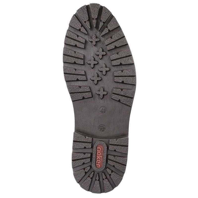 Leather boots insulated with wool Rieker M RKR296A black