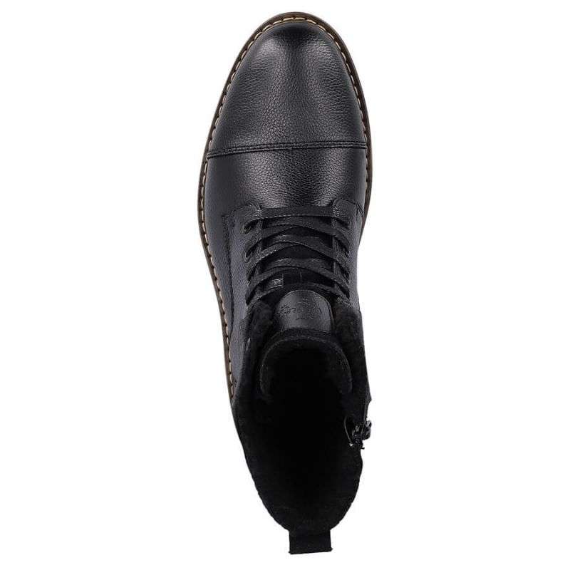 Leather boots insulated with wool Rieker M RKR296A black
